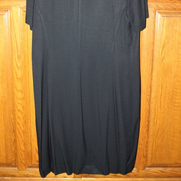 DESIGNER FATTANEH BAHARI ANIMAL PRINT SLEEVELESS DRESS w/MATCHING BLACK COAT 12 - Picture 8 of 15